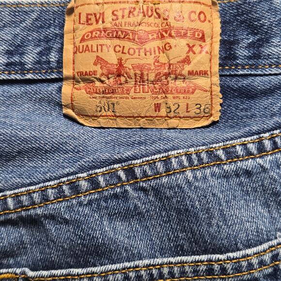 Levis 501 XX Mens Blue Denim Jeans W32 L36 Haiti Medium Wash, 32x36 Vintage Y2K - Picture 13 of 14